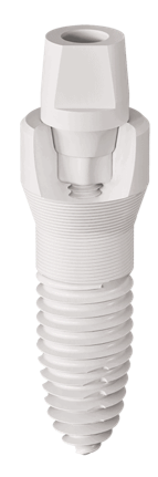 Two-piece SDS zirconia implant component